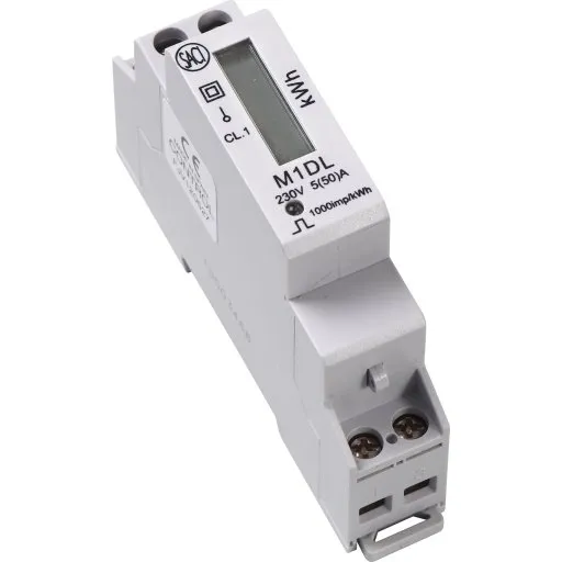 1-faset digital elmåler, 50A, 230V med LCD-display