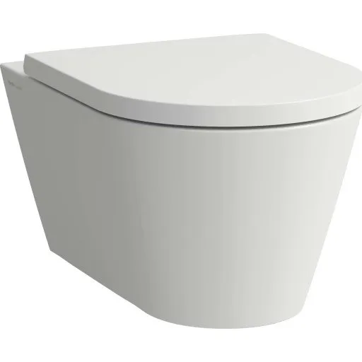 Kartell Laufen væghængt toilet, mat hvid, uden skyllekant
