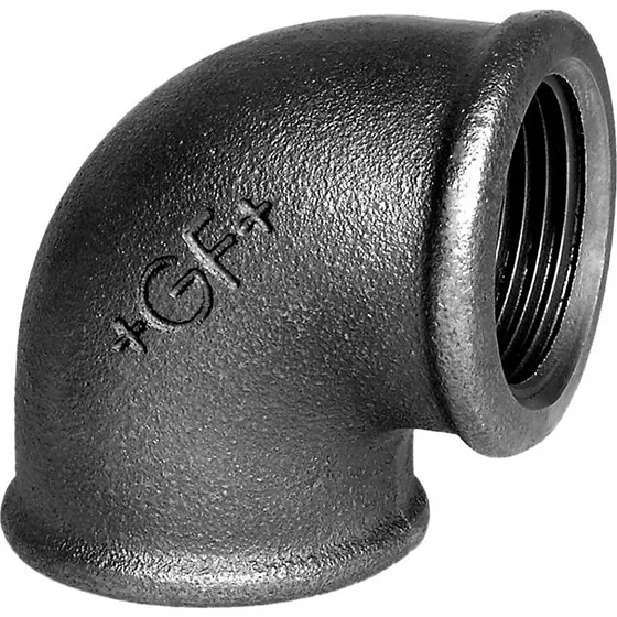 Georg Fischer 90° vinkel sort muffe-muffe 1"