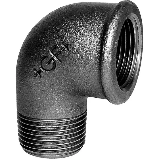 Georg Fischer vinkel 90° sort muffe-nippel 1/2"