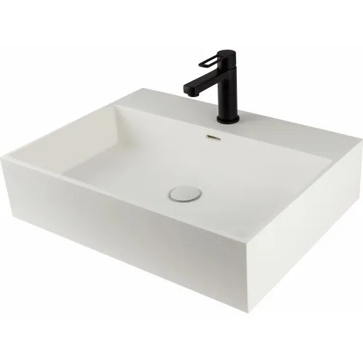 Lavabo Solid Surface håndvask, 60x45 cm, hvid