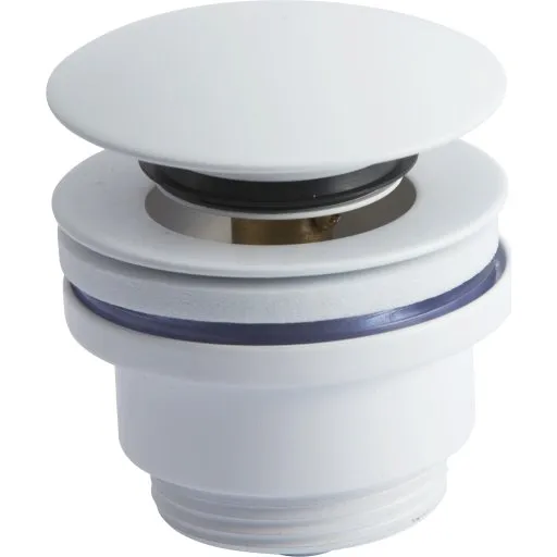 Lavabo Luna bundventil, push-open, mat hvid