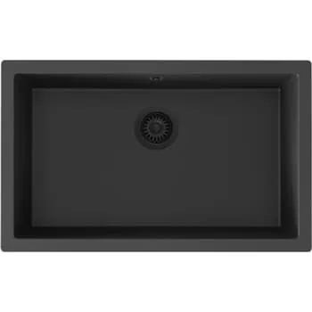 Lavabo Jupiter 800 Komposit Køkkenvask Sort 75,6x46,6 cm
