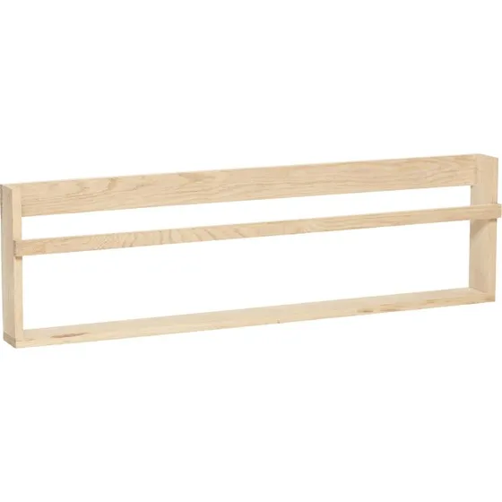 Hübsch Display væghylde i egetræ, 110 cm