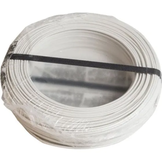 Inst. ledning H07V-U 1x1,5mm² hvid - 100 meter