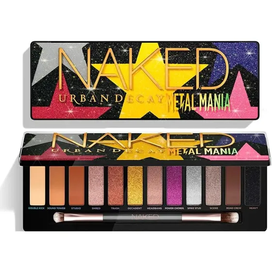 Urban Decay Metal Mania øjenskyggepalette, 12 metalliske nuancer