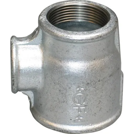 Galvaniseret tee 1 1/4" x 1 1/4" x 3/4"