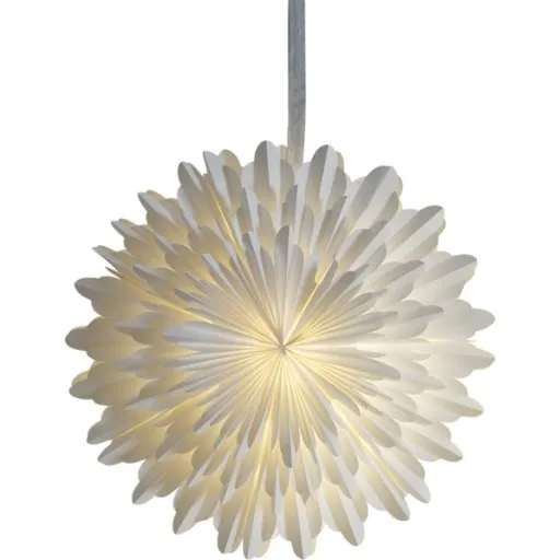 Star Trading Snow Julestjerne med lys, 50 cm, hvid