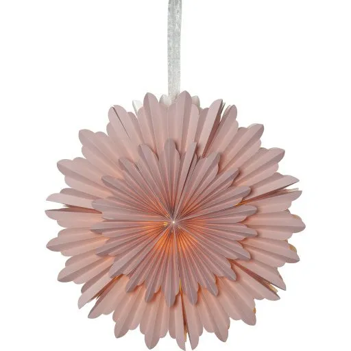 Star Trading Crystal Julestjerne med lys, 50 cm, rosa