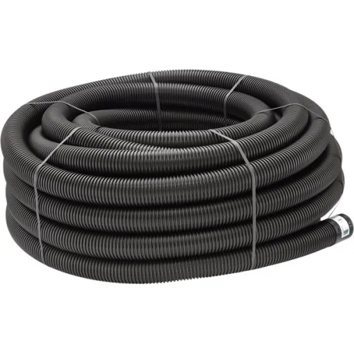 Uponor PE-drænrør 126/113 mm, sort, 50 meter