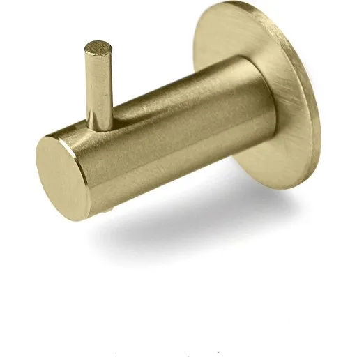 D Line håndklædekrog, børstet messing, Knud Holscher design