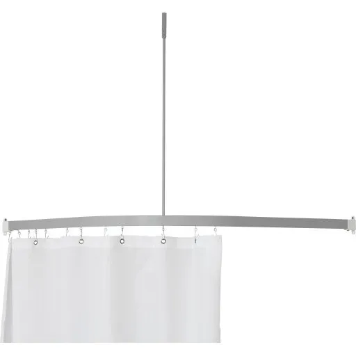 Van Der P Profil5001 Badeforhængstang 90x90 cm, Sølv