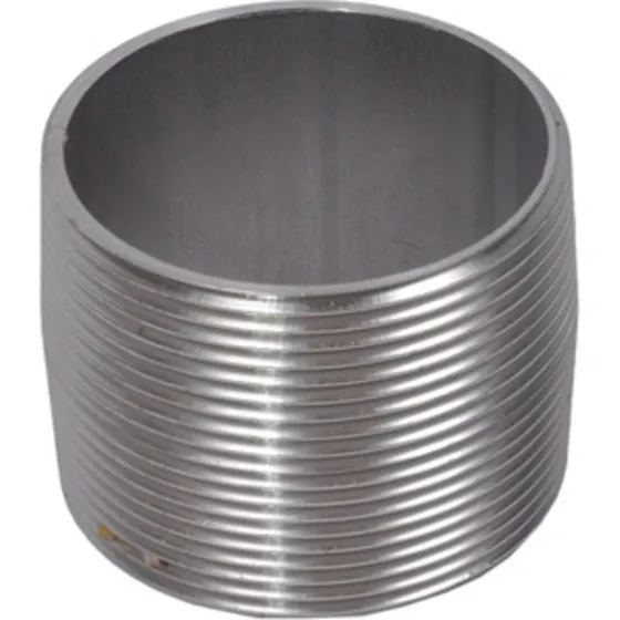 Rustfrit sammenskåret nippelrør 1/2" - 30 mm