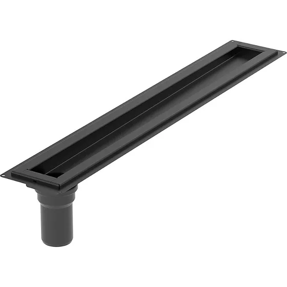 Blücher Waterline baderumsrende 1000 mm - Sort rustfrit stål