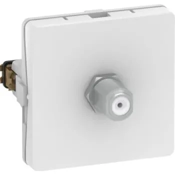 FUGA 1xF-konnektor uden konnektor, 1M, Hvid