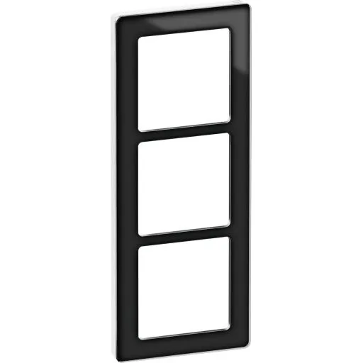 LK Fuga Pure designramme 3 modul, sort/hvid (10 stk)