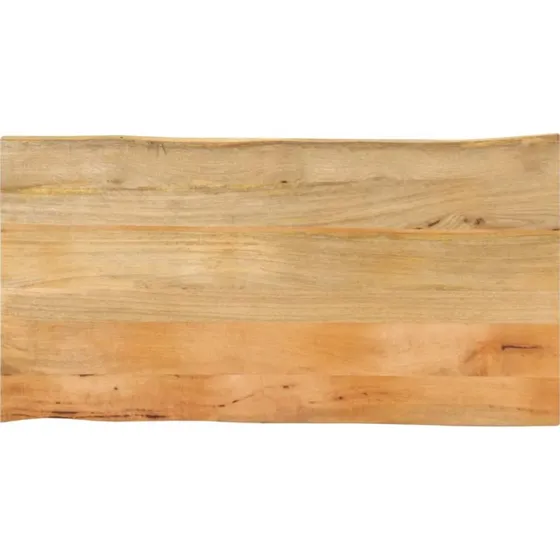 vidaXL Bordplade i massivt mangotræ, 100x60x2,5 cm, naturlig kant