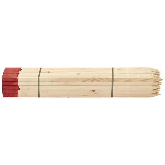 Afsætningspæl fyrretræ m/rød top 25x25x900mm