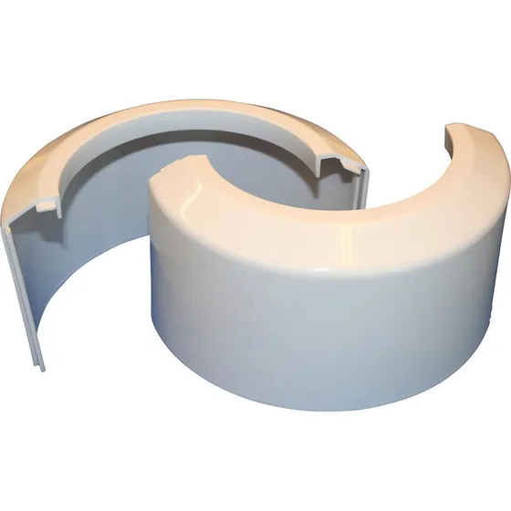 Purus Muffeskjuler 2-delt, hvid, 180/90 mm