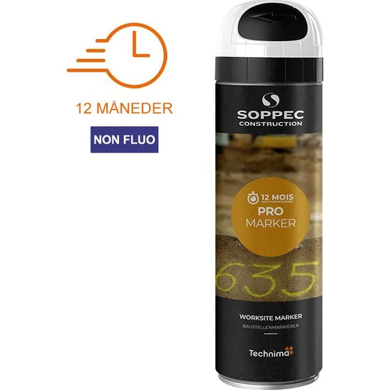 SOPPEC ProMarker® Mærkespray 500 ml - Hvid