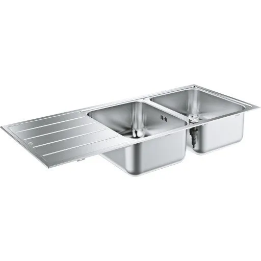 Grohe K500 køkkenvask i rustfrit stål, 116x50 cm, satin