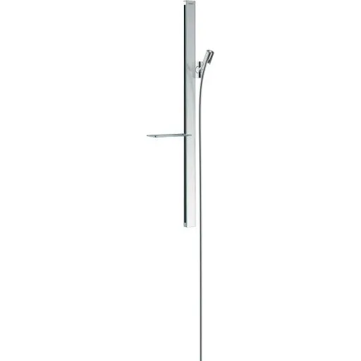 Hansgrohe Unica E Bruserstang 90 cm med glashylde og sæbeskål, Krom