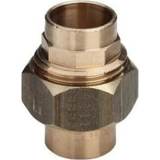 10 stk. Messing loddeunion muffe/muffe, 15 mm