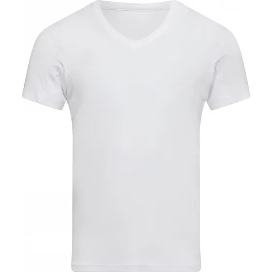 JBS Of Denmark svedabsorberende T-shirt i hvid med V-hals