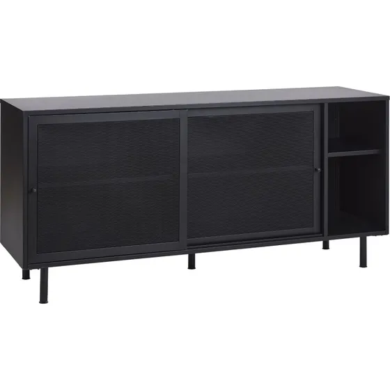 Nordique Design Veep Skænk i sort metal, 160x46x75 cm