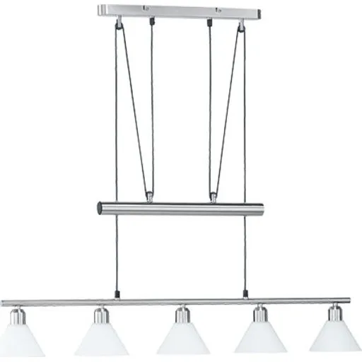 Trio Lighting Stamina Langbordspendel, 120 cm, Børstet Stål