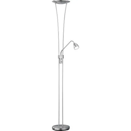 Trio Lighting Arizona gulvlampe, børstet stål