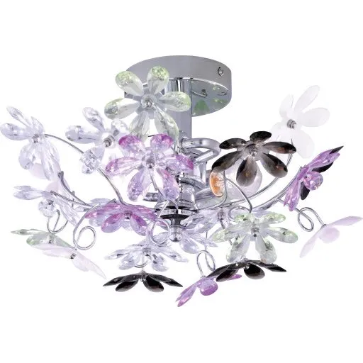 Trio Lighting Flower væglampe i krom