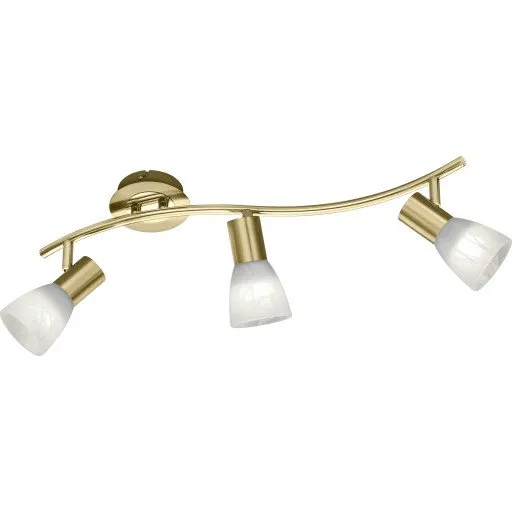 Trio Lighting Levisto Spotlampe, 3 spots, Mat Messing