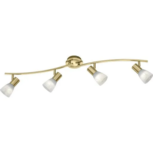 Trio Lighting Levisto Spotlampe, 4 spots, Mat Messing