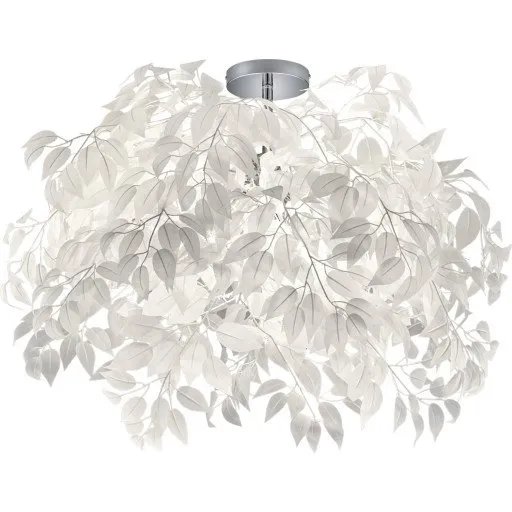 Trio Lighting Leavy loftlampe, krom, Ø70 cm