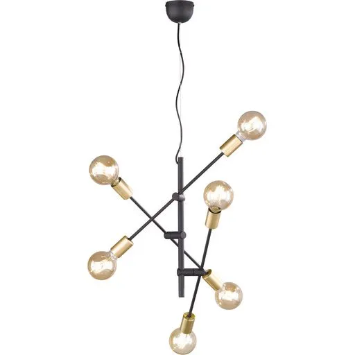 Trio Lighting Cross lysekrone med 6 fatninger
