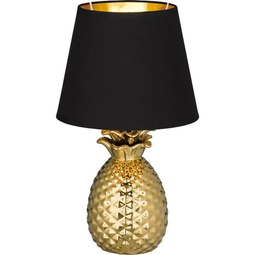 Trio Lighting Pineapple bordlampe, guld, 35 cm
