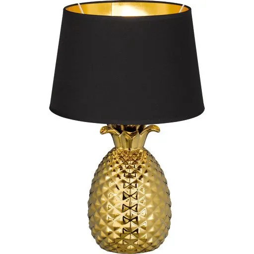 Trio Lighting Pineapple bordlampe, guld, 43 cm