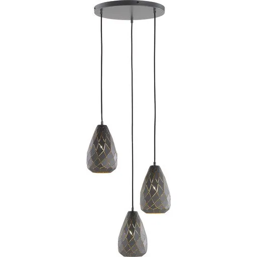 Trio Lighting Onyx klyngependel - Antracit
