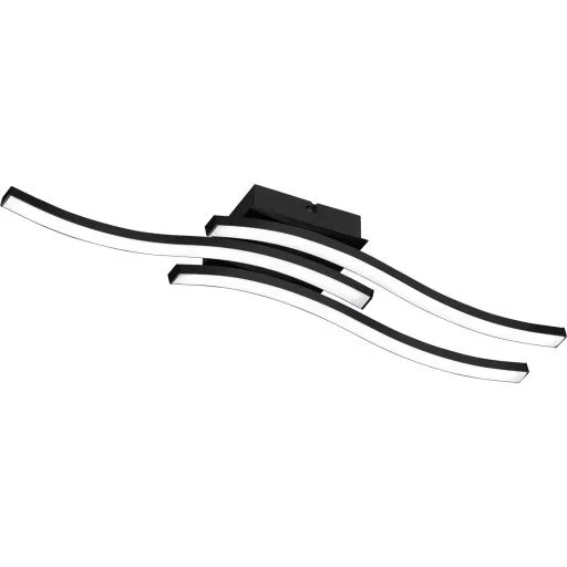 Trio Lighting Route triple loftlampe - Matsort metal