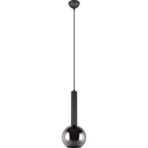 Trio Lighting Clayton pendel - Kromdampet glas & mat sort
