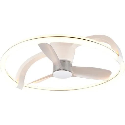 Trio Lighting Stockholm loftventilator med lys, hvid