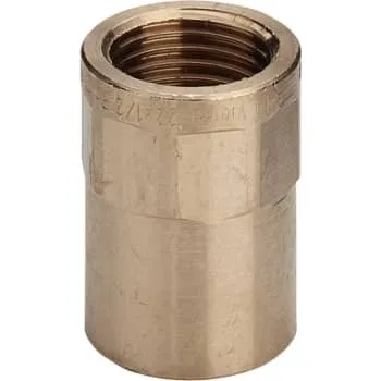 15 mm x 3/8" Loddeovergangsmuffe i messing