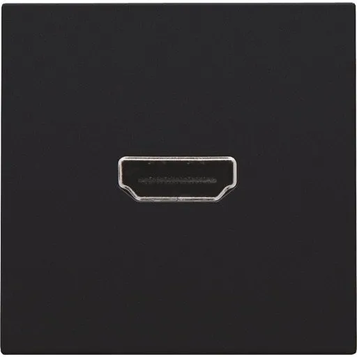 Niko HDMI udtag connector til stikmontering, sort