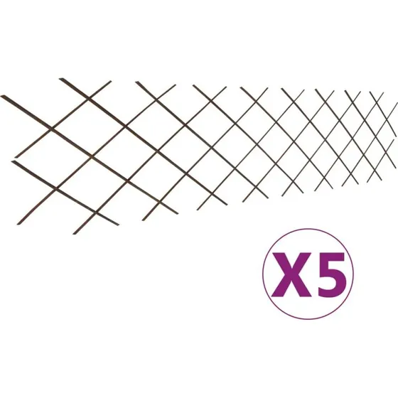 vidaXL pilehegn med espalier, 5 stk., 180 x 60 cm