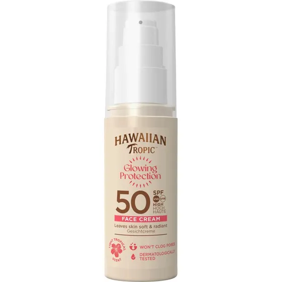 Hawaiian Tropic Glowing Protection Face Lotion SPF 50, 50 ml