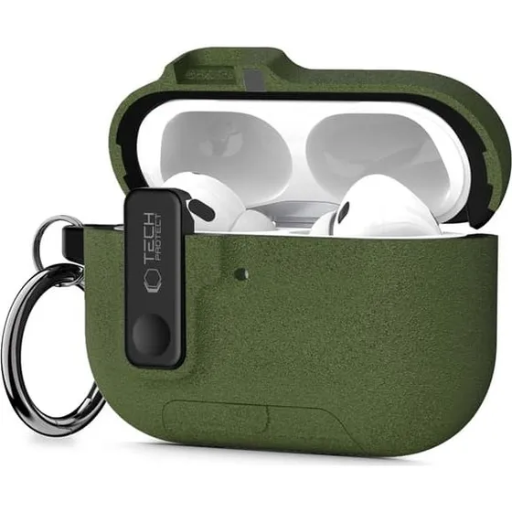 Tech-Protect Apple AirPods Pro 3 Slim Hook Etui - Olivengrøn