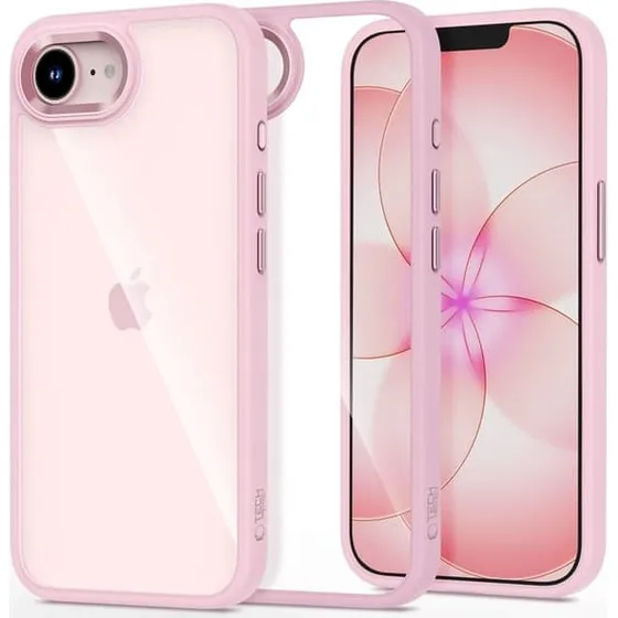 Tech-Protect Magmat Mobilcover til iPhone 16e/17e - Rosa/Klar