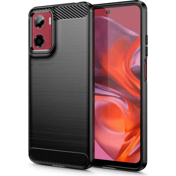 Tech-Protect Telefontaske til Motorola Moto G05/E15 TPU Carbon - Sort