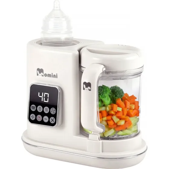 Momini MiniChef - 7-i-1 dampblender og flaskevarmer til babymad